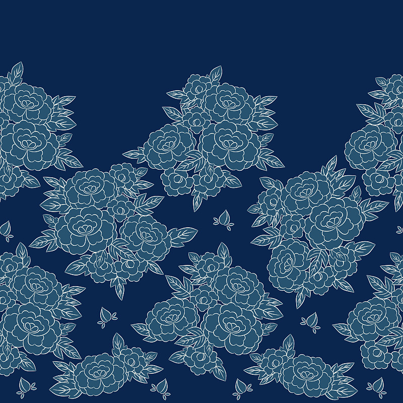 纺织品,裙子,牡丹,矢量,式样,背景,连衣裙,日本,东方人,花