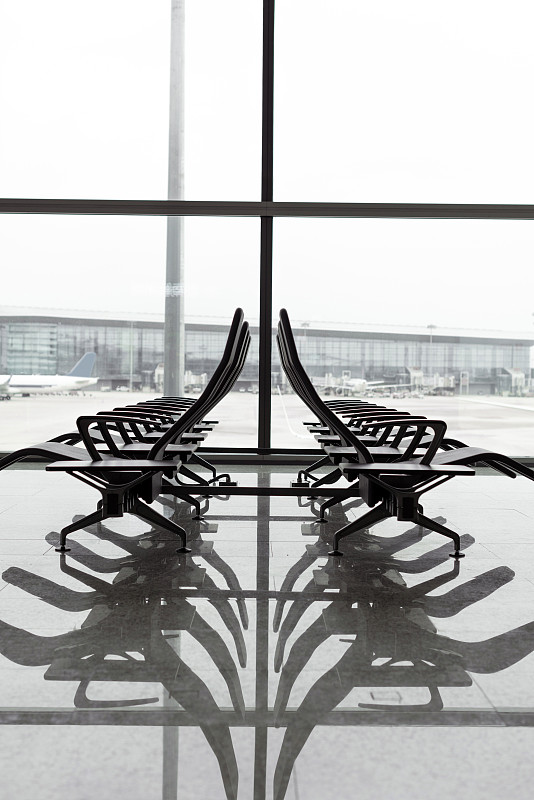 座位,机场,等,进出港显示牌,商务,旅途,空的,长椅,商务旅行,舒服