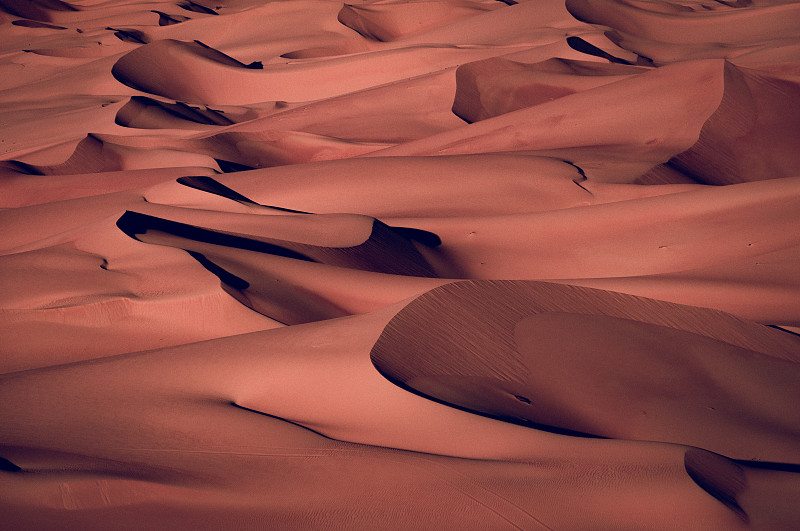 沙漠,阿拉伯联合酋长国,沙丘,一个人,橙色,波斯湾,自然美,阴影,夏天,户外