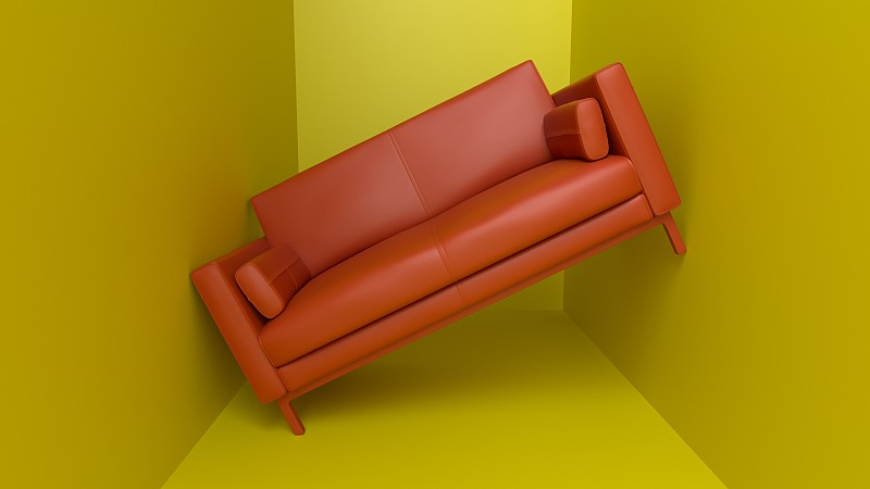 沙发,橙色,超小号,狭窄的,土耳其,清新,舒服,地板,现代,小的