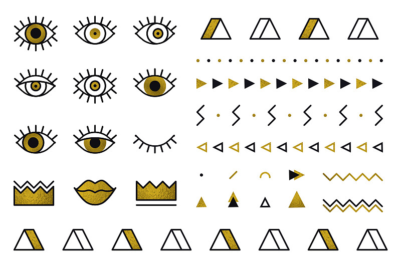 几何形状,嘴唇,天气,人的眼睛,标签,三角形,黄金,矢量,式样,形状