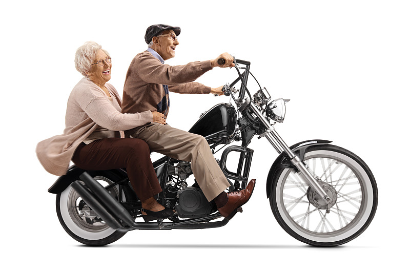 女人,小型摩托车,传统庆典,老年男人,车轮,长度,直升机,从容态度,中老年人,欢乐