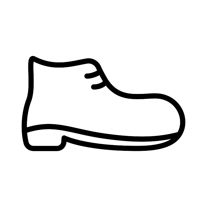 厚的,品牌名称,线条画,靴子,系带鞋,计算机图标,短的,背景分离,鞋子,简单