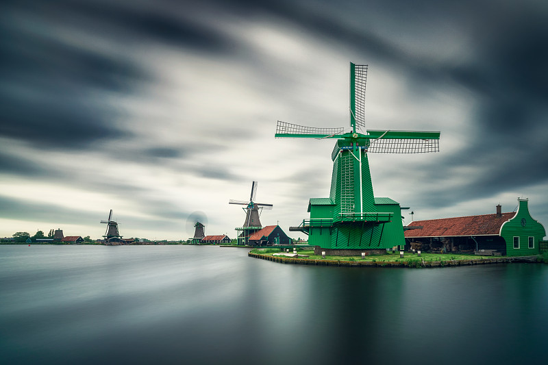 阿姆斯特丹,传统,荷兰,荷兰北部,现代风车,赞斯堡