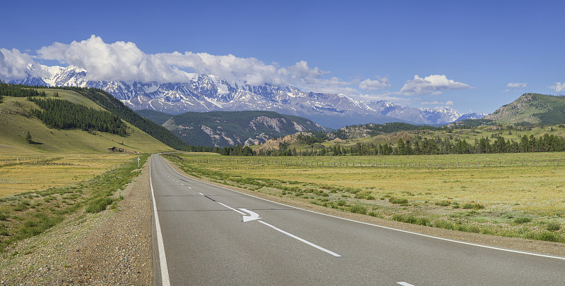 山路,旅途,沥青,云景,环境,云,阿尔泰自然保护区,公路,多车道公路,背景