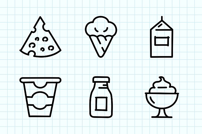 乱画,奶制品,线条,牛奶瓶,干酪制造,泰国,乳酪蛋糕,草图,图形界面,奶酪