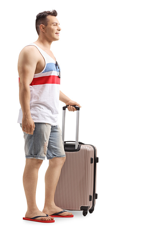 男性,旅行者,手提箱,暑假