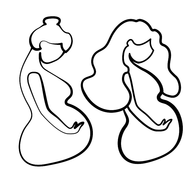 计算机图标,绘画插图,矢量,女人,怀孕