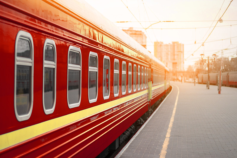 车厢,火车,车站月台,乌克兰,车站,瘟疫,无人,红色,金属