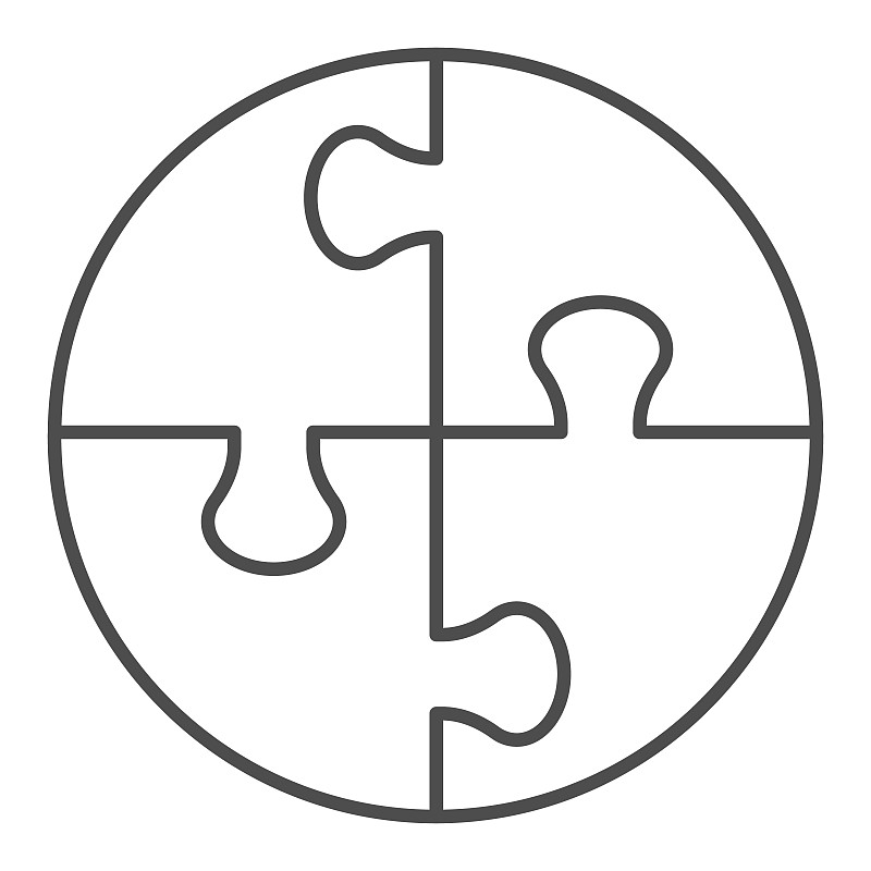 轮廓,符号,圆形,谜题游戏,矢量,标志,团队,计算机图标,设计,合作