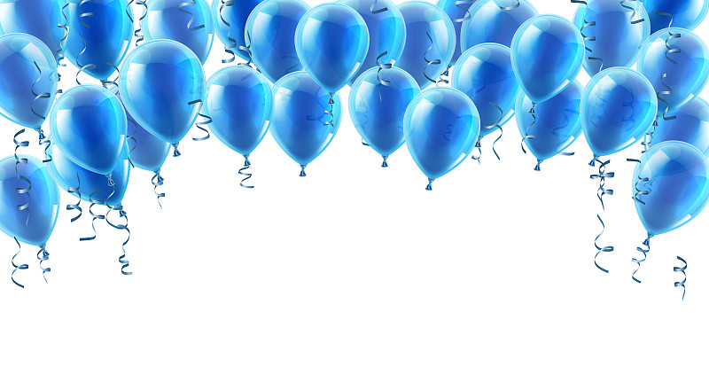 气球,蓝色,背景