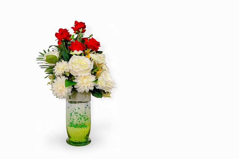 花束,花瓶,白色背景,水壶,玫瑰,贺卡,清新,背景分离,花,插花