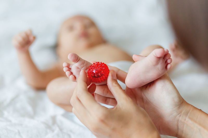 手,红色,足,球体,手指,新生儿,舒服,小的,女人,母亲