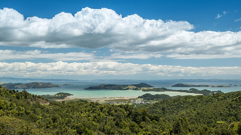 新西兰,岛,新西兰北岛,乡村,全景,科罗曼德尔半岛,海湾,旅途,云,逃避现实