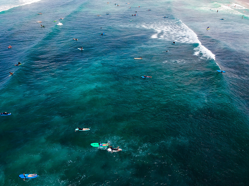 巴厘岛,在上面,波浪,航拍视角,风景,无人机,地形,印度尼西亚,冲浪,奉承