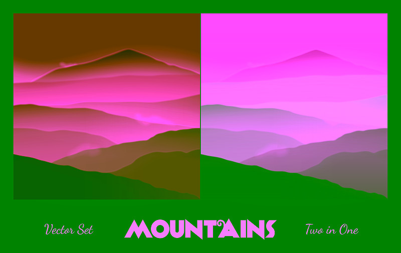 山脉,山,矢量,雾,旅途,山脊,黄昏,简单,自然美,布置