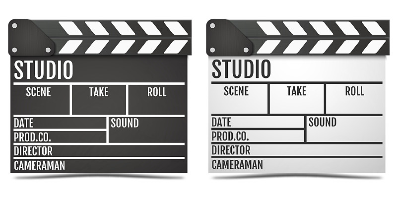 电影,矢量,黑板,空的,制片人,边框,导演,写实,行动,拍照