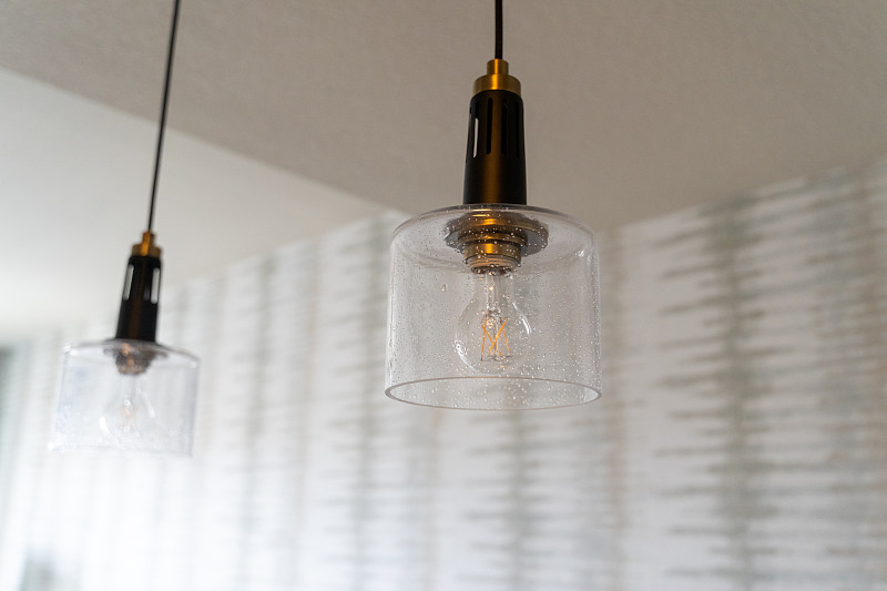灯具,电灯泡,房屋,室内,现代,悬挂的,平衡折角灯,看,厨房,活力