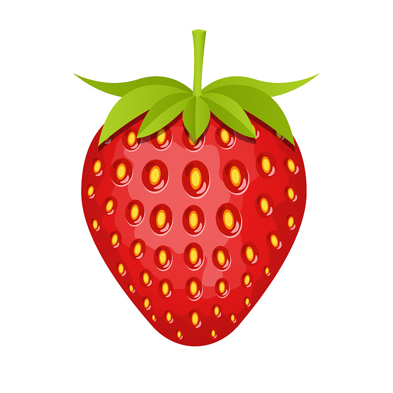 矢量,草莓,分离着色,白色背景,农业,清新,自然界的状态,一个物体,背景分离,设计
