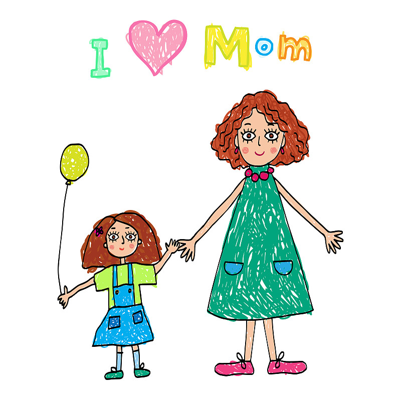 母亲,幸福,白昼,儿童画,羊毛帽,女儿,贺卡,家庭,父母,肖像