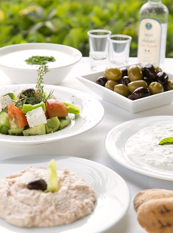 美味,白色,盘子,食品,希腊食物,晚餐,中东食物,偏好,清新