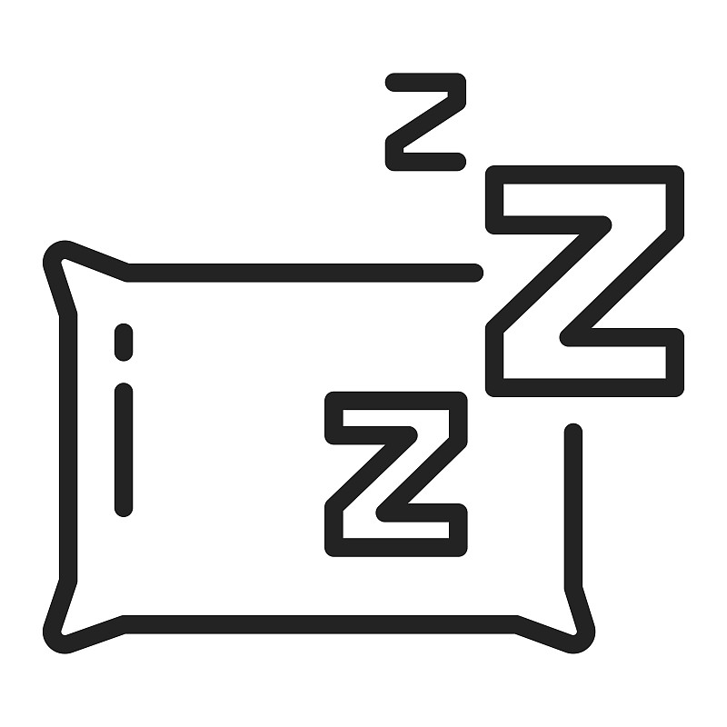 矢量,枕头,文字,分离着色,黑色,线图标,住宅内部,对话气泡框,睡觉,休闲