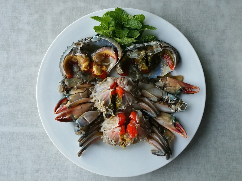 泰国文化,清新,传统,沙拉,生食,虾,盐渍食品,海产,螃蟹,美味