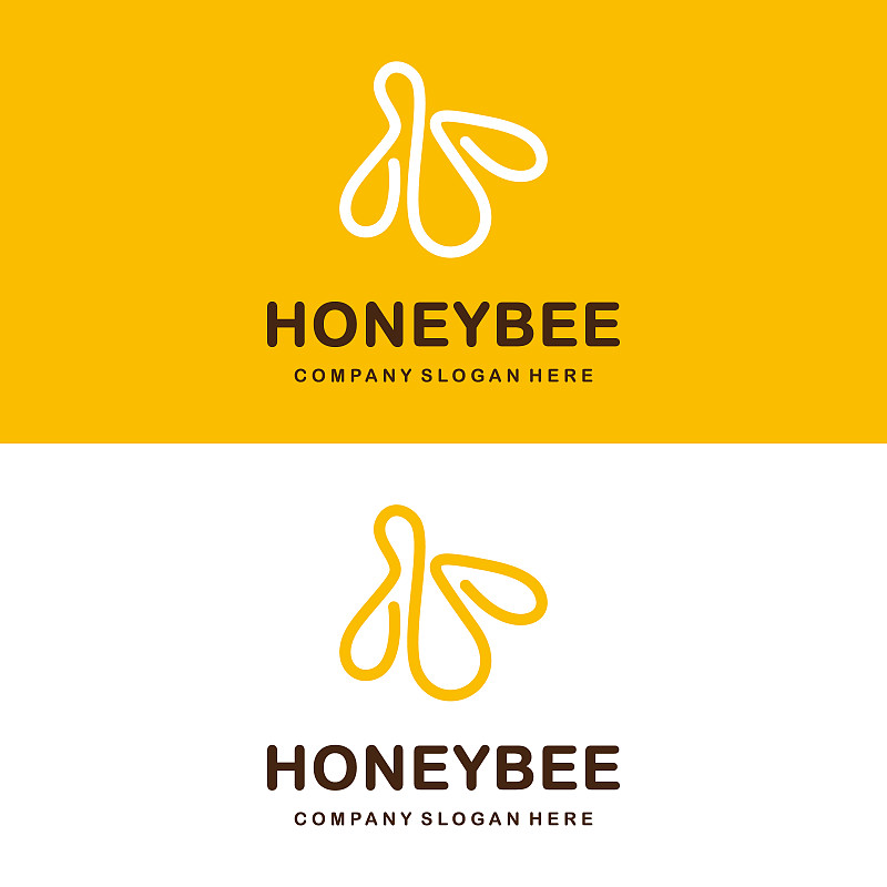 简单,线条,模板,矢量,品牌名称,蜜蜂,连续性,商务,设计