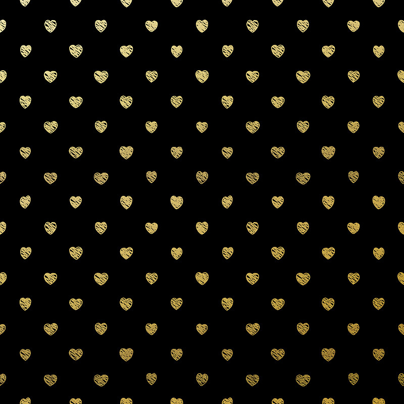 黄金,黑色背景,数字10,动物心脏,华丽的,纺织品,华贵,现代,四方连续纹样,背景