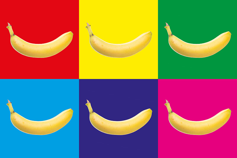 壁纸,香蕉,波普风,彩色背景,反差,数字6,贺卡,食品,成分,1960年-1969年