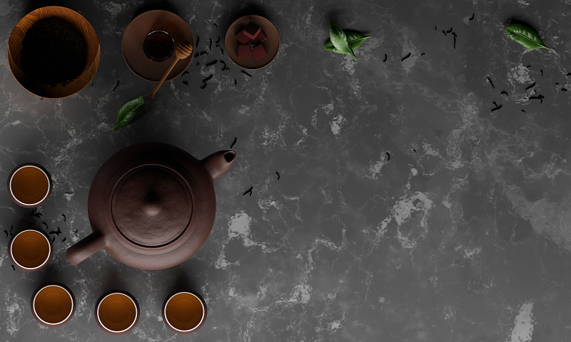 茶壶,褐色,杯,茶叶,碗,蜂蜜,茶杯,干的,粘土,茶