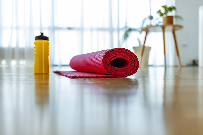 健身垫,红辣椒,室内地面,活力,水瓶,状态良好,练习室,运动,地板,住宅内部