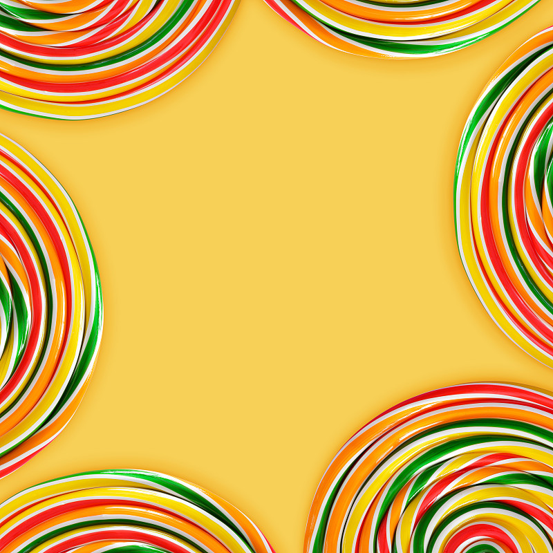 色彩鲜艳,螺线,糖果,背景分离,黄色背景,剪贴路径,华丽的,土耳其,几何形状,食品