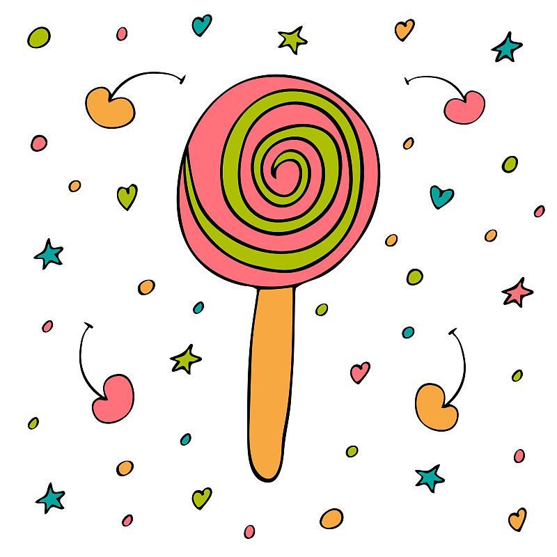 螺线,冰淇淋,圆形,樱桃,甜点心,小吃,棍,精神振作,动物手,夏天