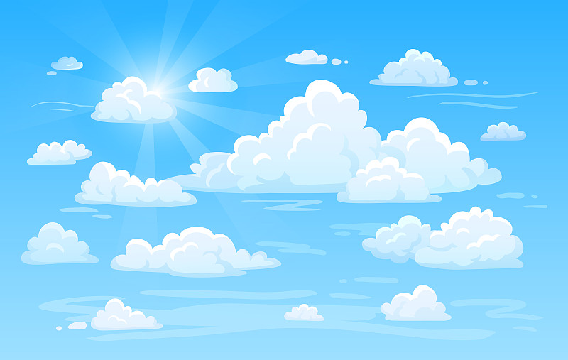 云,背景,天空,绘画插图,极简构图,风景,矢量,蓝色,半空中,空的