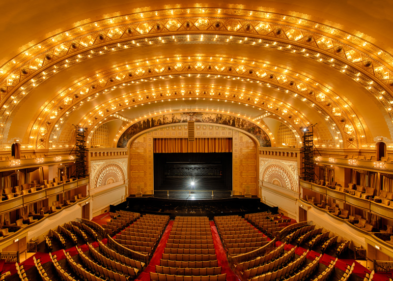 会堂,剧院,音乐厅,芝加哥市,舞台,纪念碑,美,座位,水平画幅,建筑