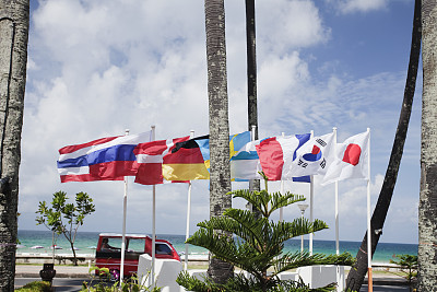 National flag on Karon Beach