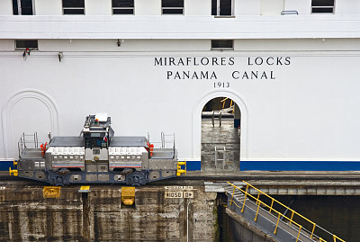Miraflores Locks。巴拿马运河