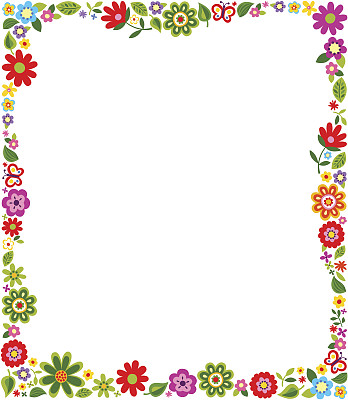 花纹,边框,国境线,花坛,蝴蝶,园林,春天,人老心不老,绘画插图,夏天
