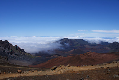 毛伊岛哈雷阿卡拉火山全景