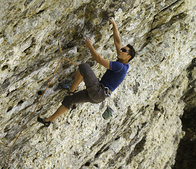 男性Rockclimber