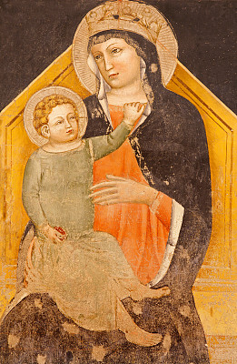 维罗纳-圣母在圣芝诺教堂的壁画