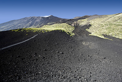 埃特纳火山的熔岩领域