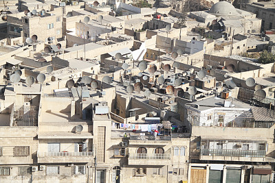 叙利亚阿勒波古城的城市景观