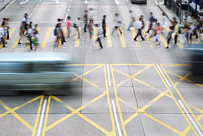 中国香港旺角繁忙街道