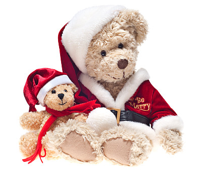圣诞老人泰迪和熊宝宝