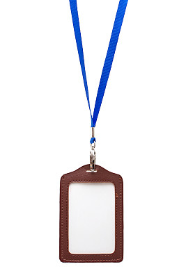 空白名称标签隔离在白色背景