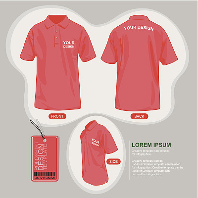 Polo shirt uniform template.