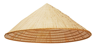 一种亚洲的锥形草帽