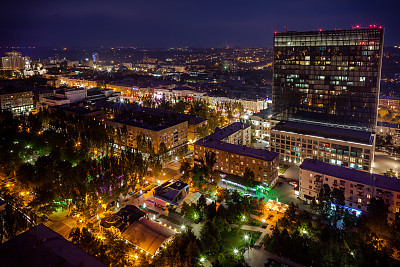 鸟瞰城市夜景